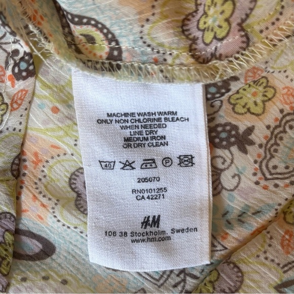 Vintage Y2K Sheer Floral Babydoll Top Dainty Lace, Flutter Sleeve H&M 14 - Picture 10 of 14